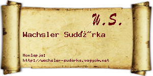 Wachsler Sudárka névjegykártya